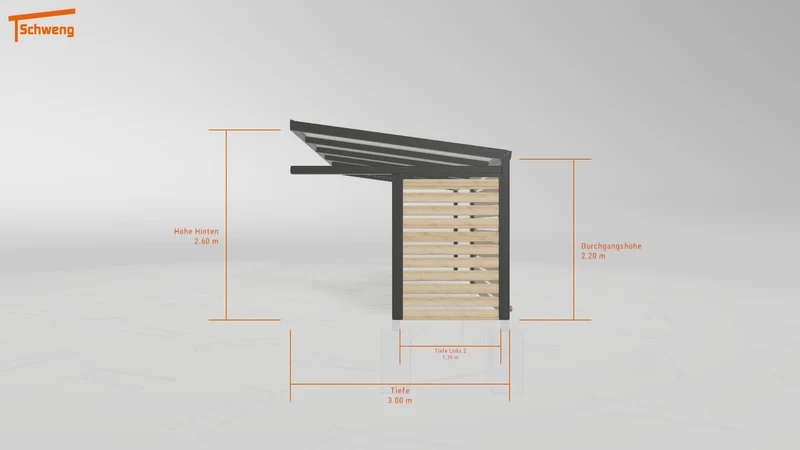 #DE Schweng Pultdachcarport S350 (ID qd2m4w)