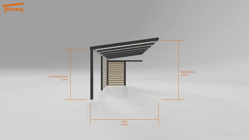 #DE Schweng Pultdachcarport S350 (ID qd2m4w)