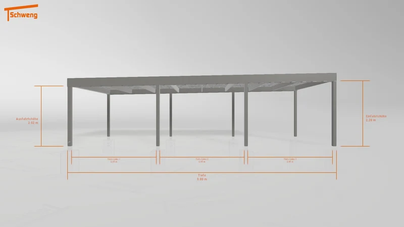 #DE Schweng Flachdachcarport C600 (ID v4988g) #MTG