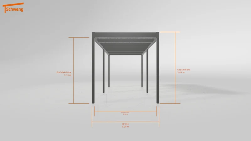 #DE Schweng Flachdachcarport C600 (ID g7pxrb)