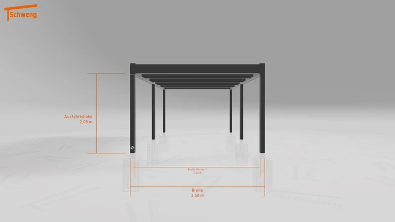#DE Schweng Flachdachcarport C600 (ID rjnpr2)