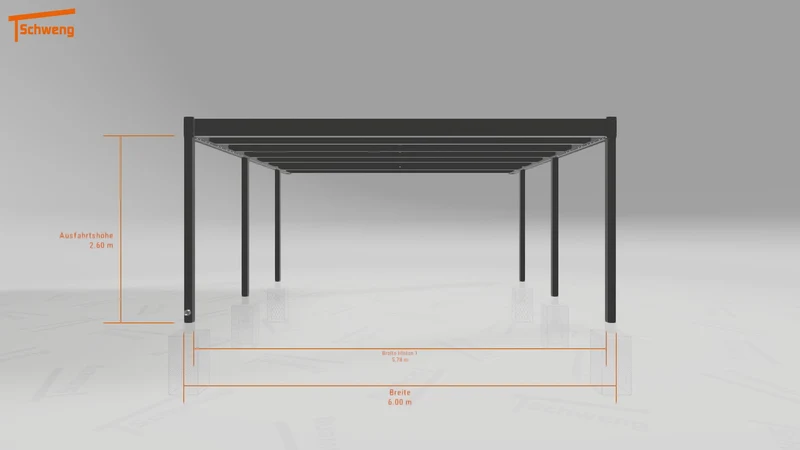 #DE Schweng Flachdachcarport C600+ (ID 9wxq95) #MTG