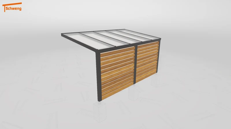 #DE Schweng Pultdachcarport S350 (ID g7p4pd)