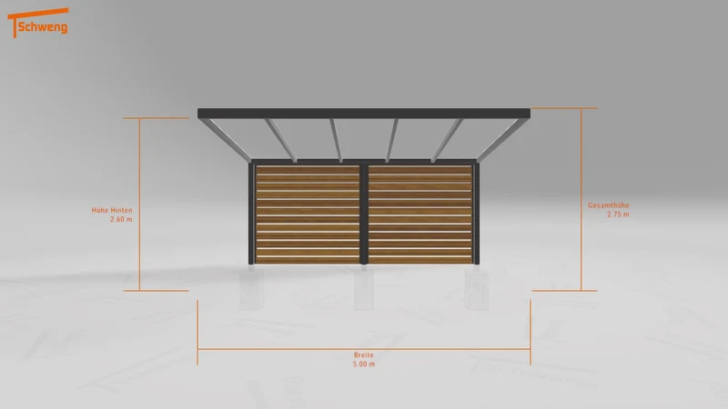 #DE Schweng Pultdachcarport S350 (ID g7p4pd)