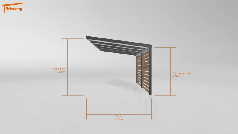 #DE Schweng Pultdachcarport S350 (ID g7p4pd)