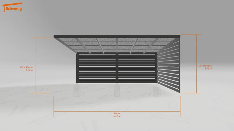 #DE Schweng Pultdachcarport S400 (ID dvzp33) #MTG