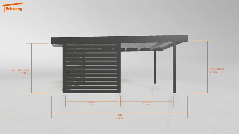 #DE Schweng Flachdachcarport C600 (ID 33pq8g) #MTG