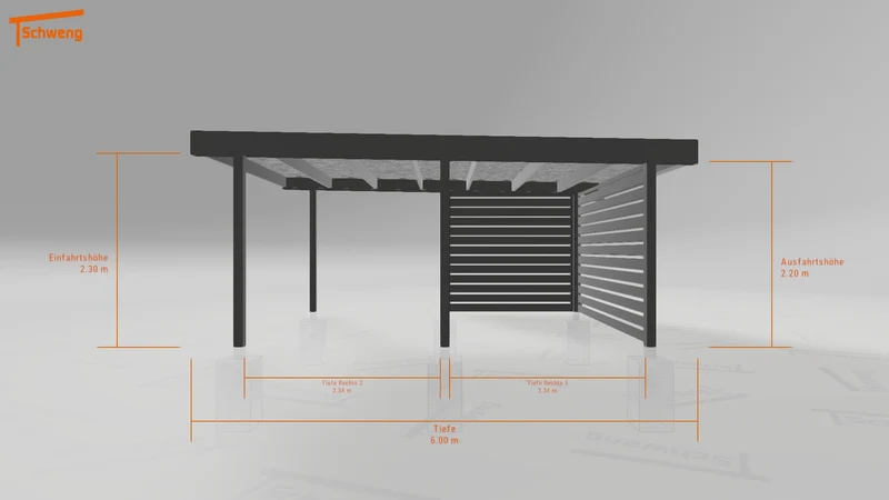 #DE Schweng Flachdachcarport C600 (ID 33pq8g) #MTG