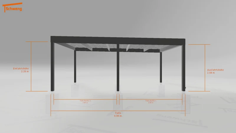 #AT Schweng Flachdachcarport C600 (ID zbx7rd)
