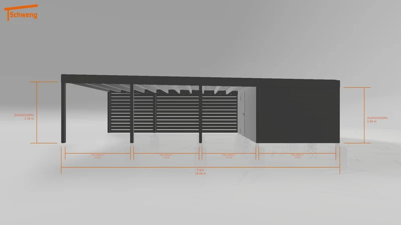 #DE Schweng Flachdachcarport C600+ (ID 5m9kxw) #MTG
