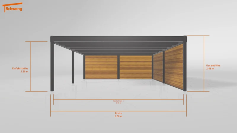 #DE Schweng Flachdachcarport C600+ (ID pbqn78) #MTG