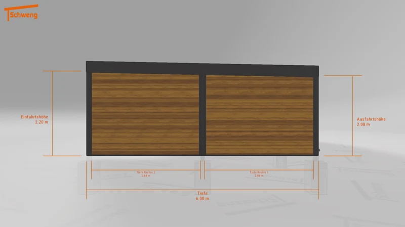 #DE Schweng Flachdachcarport C600+ (ID pbqn78) #MTG
