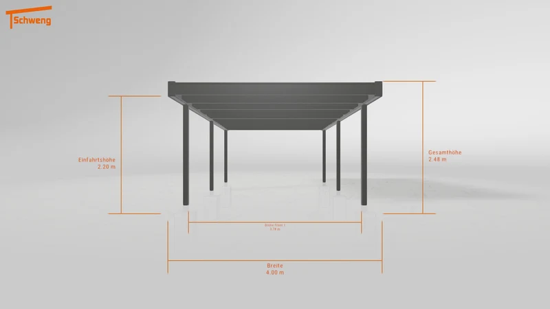 #DE Schweng Flachdachcarport C600 (ID 77587p)