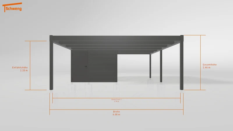 #DE Schweng Flachdachcarport C600 (ID yg7p83)