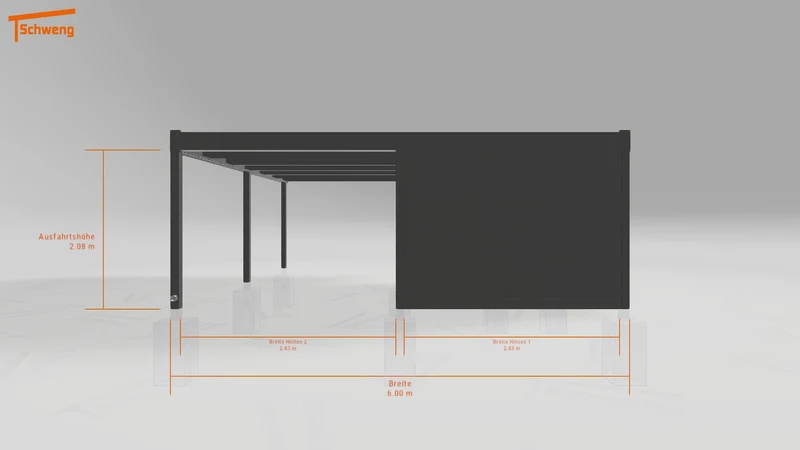 #DE Schweng Flachdachcarport C600 (ID yg7p83)