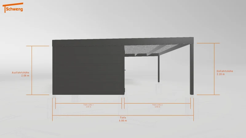 #DE Schweng Flachdachcarport C600 (ID yg7p83)