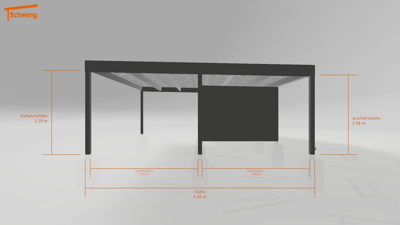 #DE Schweng Flachdachcarport C600 (ID yg7p83)