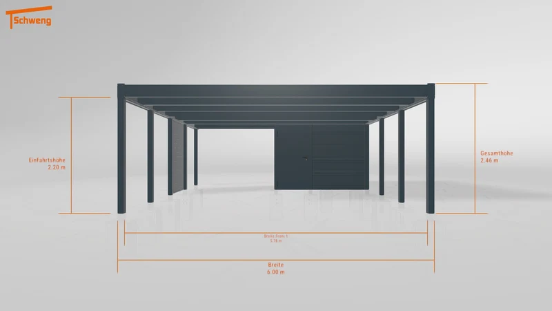 #DE Schweng Flachdachcarport C600+ (ID 9wxmn8)