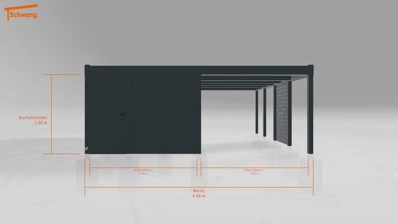 #DE Schweng Flachdachcarport C600+ (ID 9wxmn8)