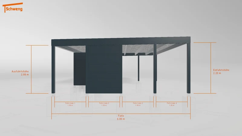 #DE Schweng Flachdachcarport C600+ (ID 9wxmn8)