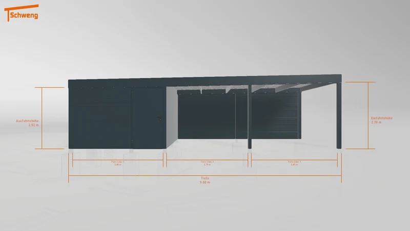 #DE Schweng Flachdachcarport C600 (ID rjr94n) #MTG