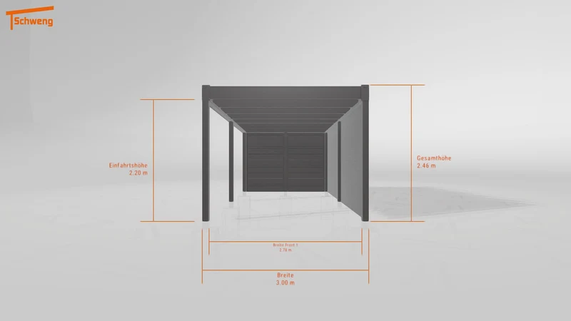 #DE Schweng Flachdachcarport C600+ (ID g7pwrp) #MTG