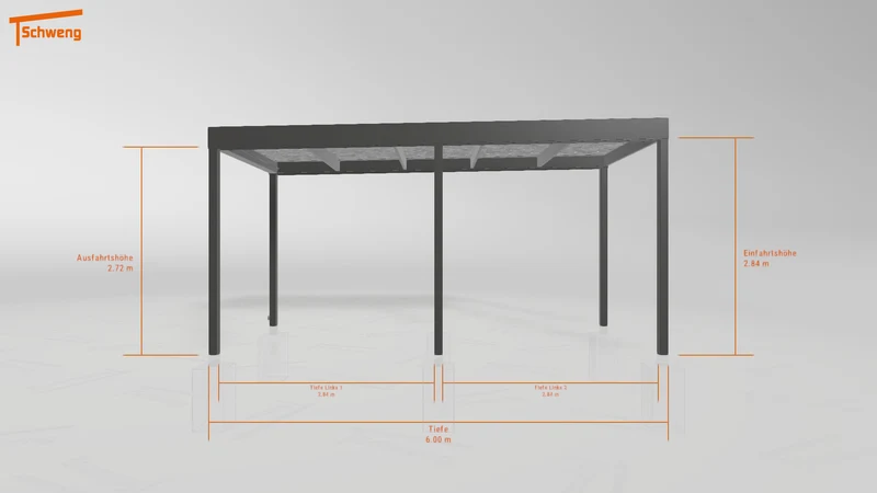 #DE Schweng Flachdachcarport C600 (ID jjrw7x)