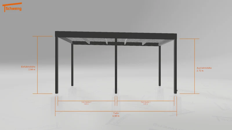 #DE Schweng Flachdachcarport C600 (ID jjrw7x)