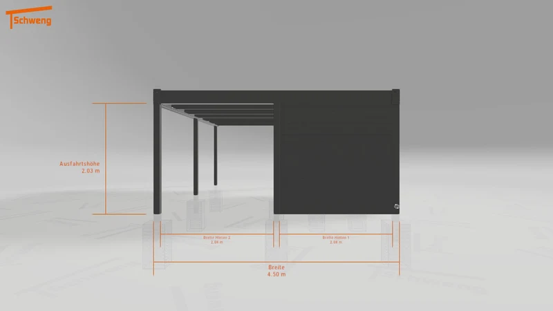 #CH Schweng Flachdachcarport C600 (ID k2rz8g)