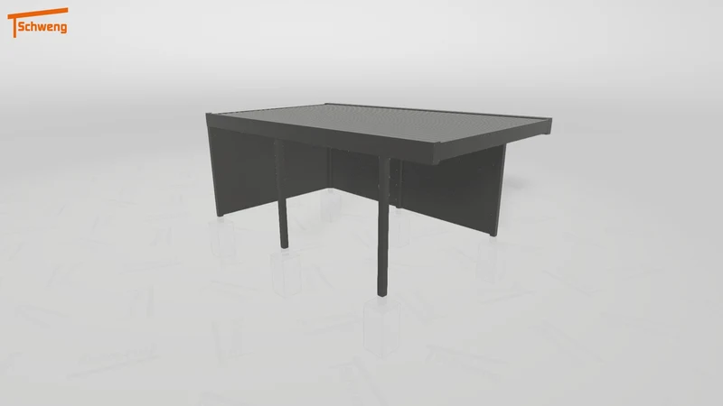 #DE Schweng Flachdachcarport C600 (ID 42vnw7)