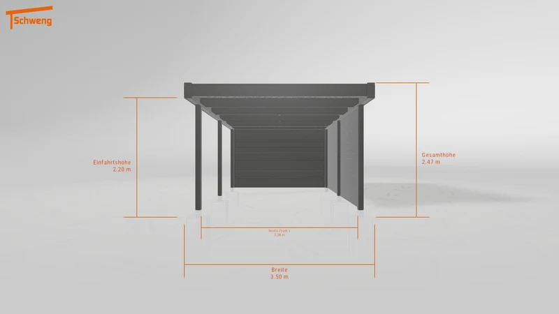 #DE Schweng Flachdachcarport C600 (ID 42vnw7)