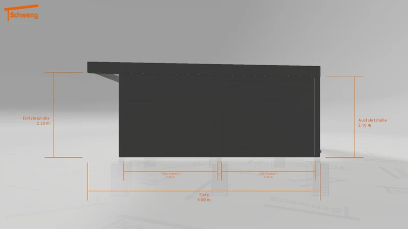 #DE Schweng Flachdachcarport C600 (ID 42vnw7)