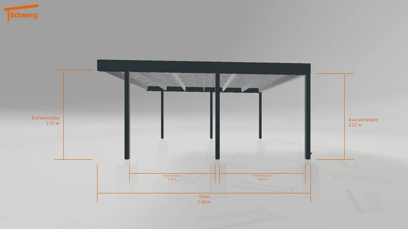 #DE Schweng Flachdachcarport C600 (ID dvzpqb) #MTG