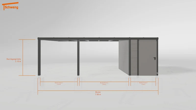 #DE Schweng Pultdachcarport S350 (ID 857m2w)