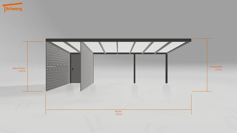 #DE Schweng Pultdachcarport S350 (ID 857m2w)