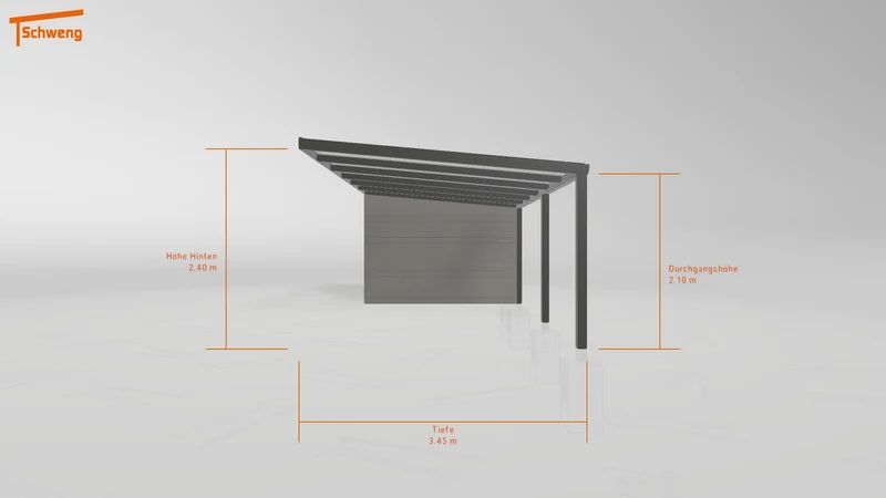 #DE Schweng Pultdachcarport S350 (ID 857m2w)
