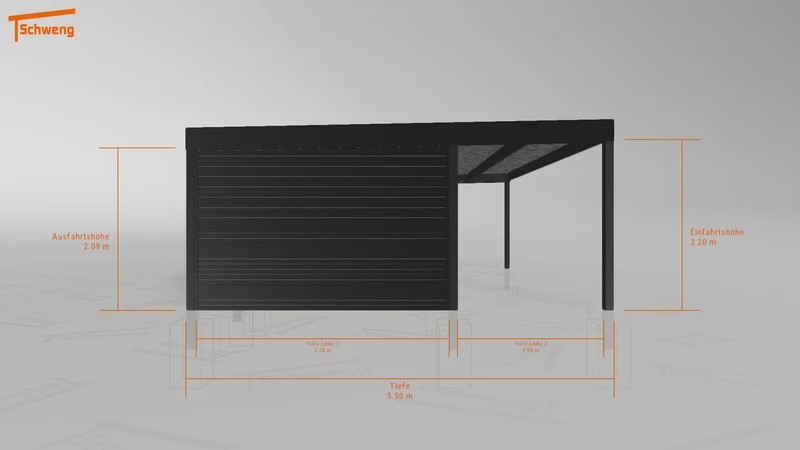 #DE Schweng Flachdachcarport C600 (ID mjrnbz) #MTG