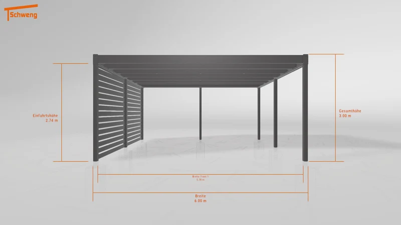 #CH Schweng Flachdachcarport C600+ (ID 775nrj) #MTG