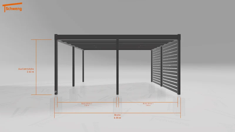 #CH Schweng Flachdachcarport C600+ (ID 775nrj) #MTG