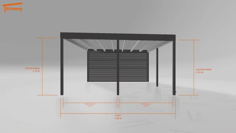 #CH Schweng Flachdachcarport C600+ (ID 775nrj) #MTG