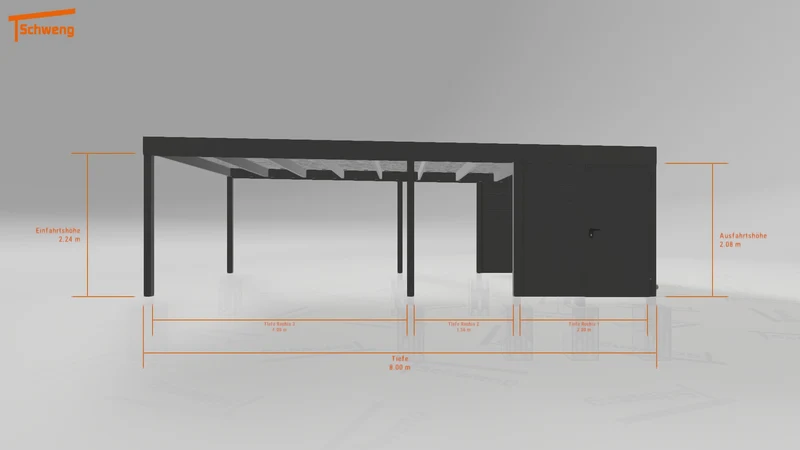 #DE Schweng Flachdachcarport C600 (ID dvzxy8) #MTG