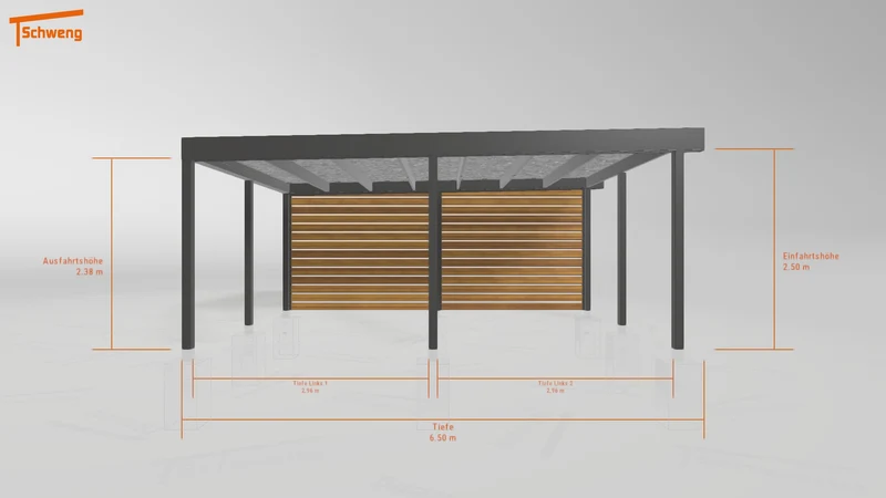 #DE Schweng Flachdachcarport C600 (ID k2rpzm) #MTG
