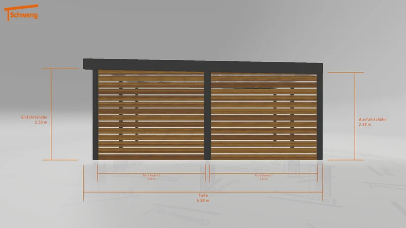 #DE Schweng Flachdachcarport C600 (ID k2rpzm) #MTG