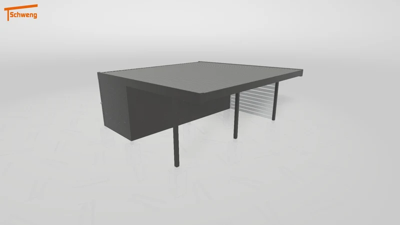 #DE Schweng Flachdachcarport C600+ (ID w3y8vb)