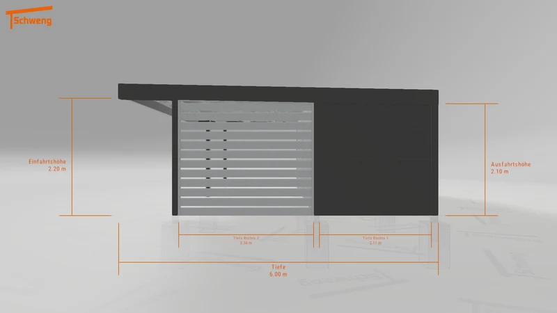 #DE Schweng Flachdachcarport C600+ (ID w3y8vb)