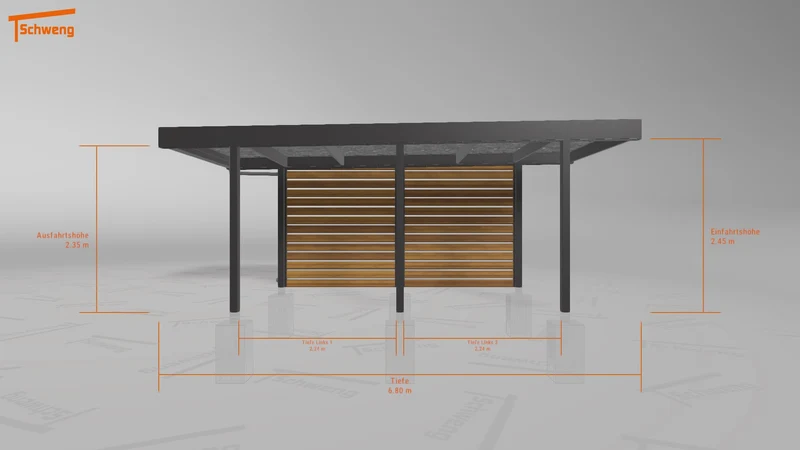 #DE Schweng Flachdachcarport C600 (ID 857kx7) #MTG