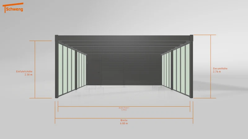 #DE Schweng Flachdachcarport C600+ (ID k2rzkg) #MTG