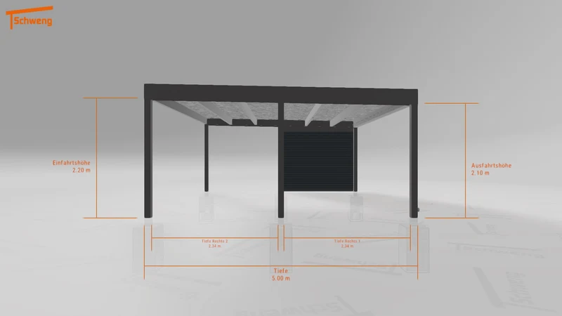 #DE Schweng Flachdachcarport C600+ (ID x7523y) #MTG
