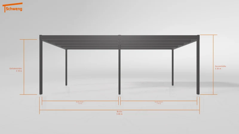 #DE Schweng Flachdachcarport C600 (ID 42vgk7) #MTG