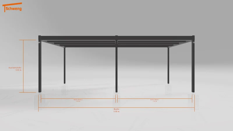 #DE Schweng Flachdachcarport C600 (ID 42vgk7) #MTG